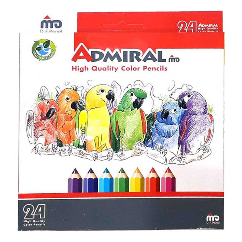 مداد رنگی ۲۴ رنگ آدمیرال MDF